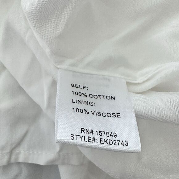 NWT Impressions Sunday Stroll S white cotton Sundress mini babydoll dress - Picture 10 of 13